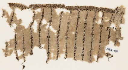 Textile fragment with reversed S-shapes, possibly from a tunicfront