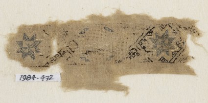 Textile fragment with band of starsfront