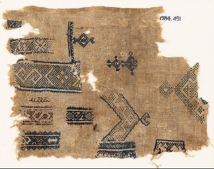 Sampler fragment with S-shapes, diamond-shapes, and crescentsfront