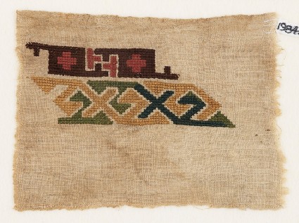 Sampler fragment with hooks and crossesfront
