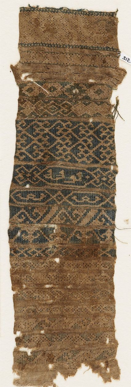 Textile fragment, possibly from a sash or beltfront