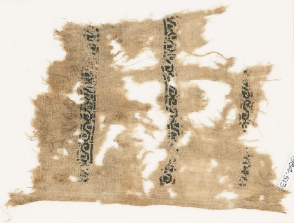 Textile fragment with vines and leavesfront