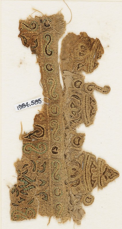 Textile fragment with lotus, possibly from a tentfront