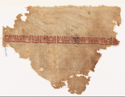 Textile fragment with band of pseudo-inscriptionfront