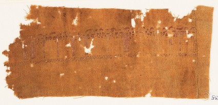 Textile fragment with tiraz bandfront