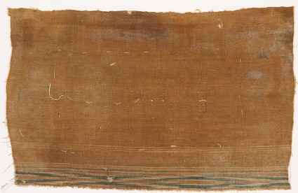 Textile fragment with band of stripesfront