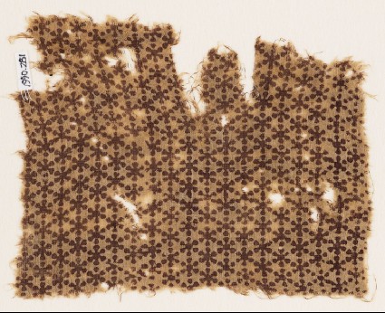 Textile fragment with linked rosettesfront