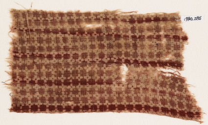 Textile fragment with linked squaresfront