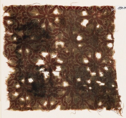 Textile fragment with interlocking spiralsfront