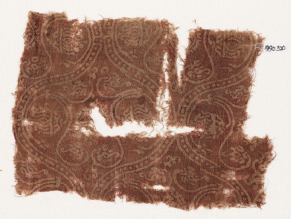 Textile fragment with interlocking medallionsfront