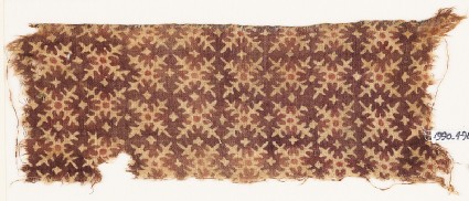 Textile fragment with serrated crossesfront