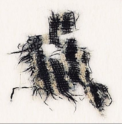Textile fragment with stripesfront