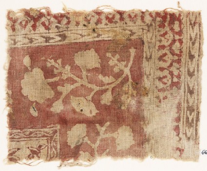 Textile fragment with flowersfront