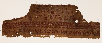 Textile fragment with flowers and vinesfront