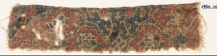 Textile fragment with medallions and flowersfront