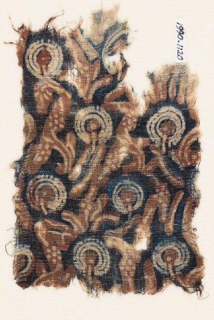 Textile fragment with stylized plantsfront