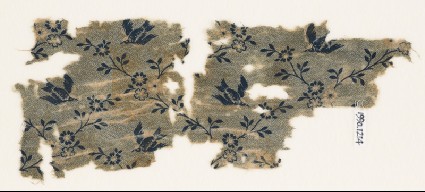 Textile fragment with birds and flowersfront