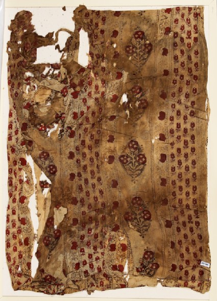 Textile fragment with flowersfront