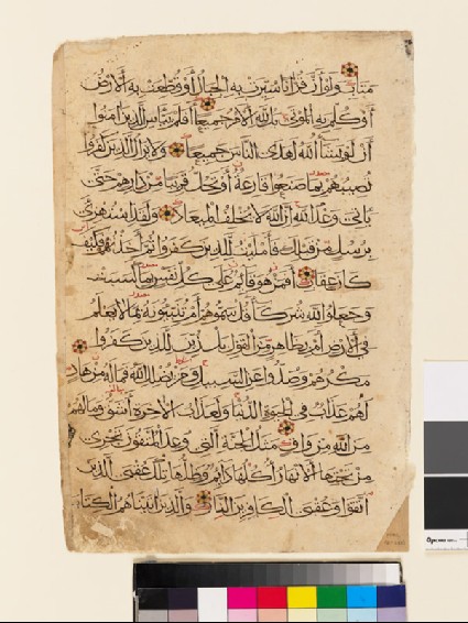 Page from a Qur’an in rayhani scriptfront