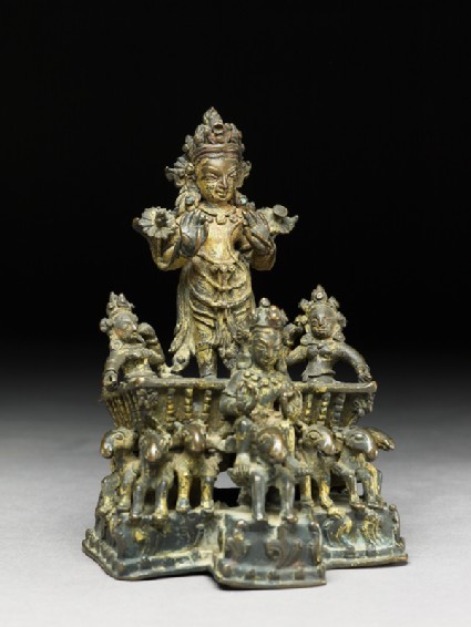 Figure of Surya, the Sun god, in his chariotoblique