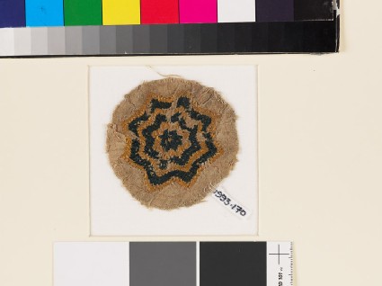 Textile fragment with eight-pointed star, possibly a jar coverfront