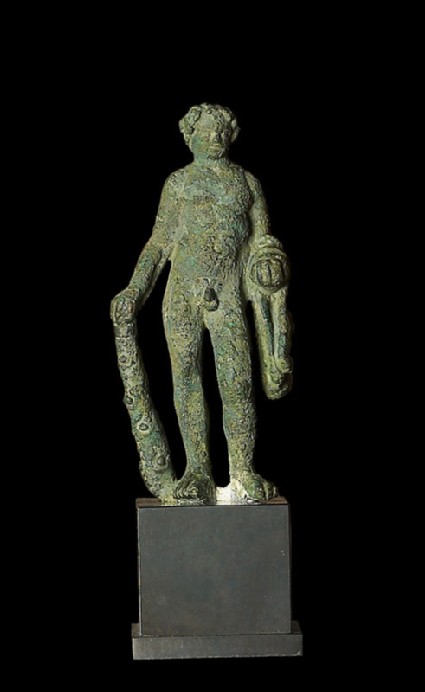 Figure of Heracles with lion-skin and clubfront