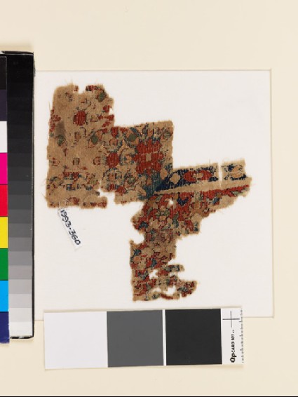 Textile fragment with floral patternfront