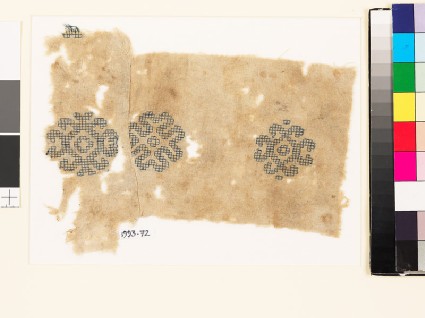 Textile fragment with three medallionsfront