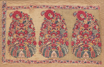 Shawl border fragment with butafront