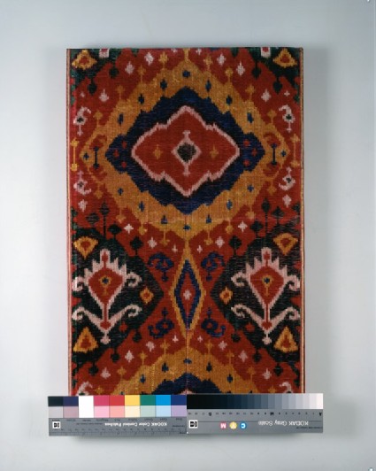 Fragment of ikat velvetfront