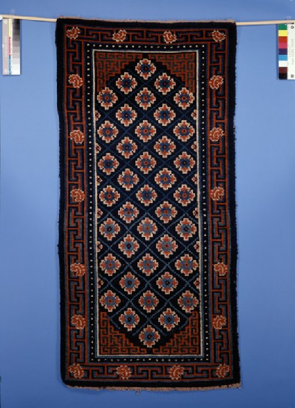 Khaden, or mat, with flowers and trellis patternfront