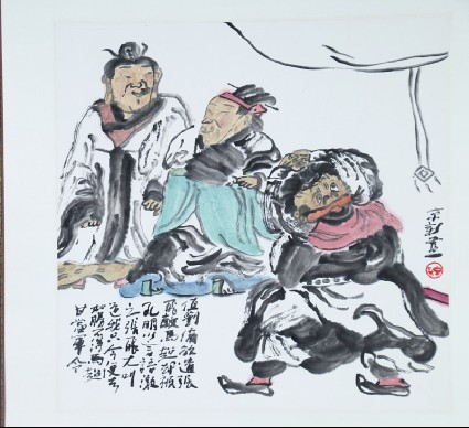 Liu Bei sending Zhang Fei to fight against Ma Chaofront