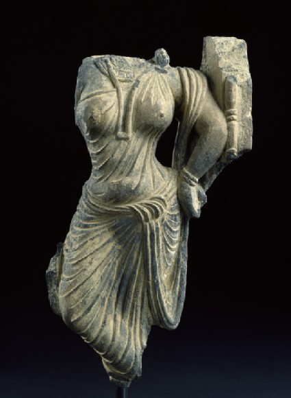 Fragment of a relief with female figurefront