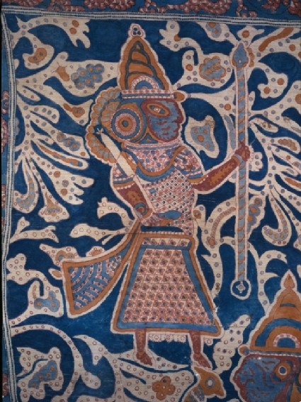 Ceremonial textile, or maa', with rows of walking figuresdetail