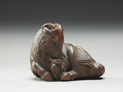 Netsuke in the form of a goatside