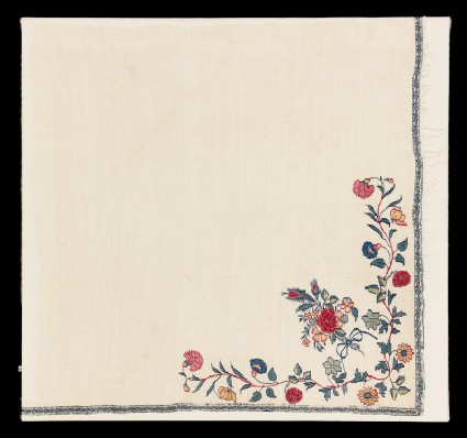 Shawl border fragment with floral designfront