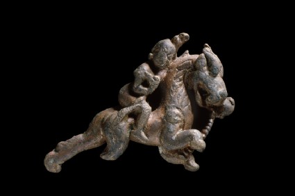 Figure of a rider on a leogryphoblique