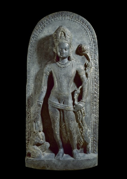Stele with Avalokiteshvara holding a lotusfront
