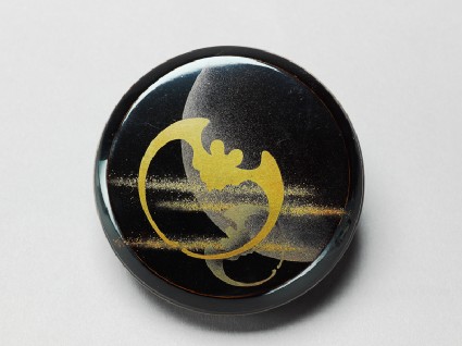 Incense box with stylized bats and a crescent moontop