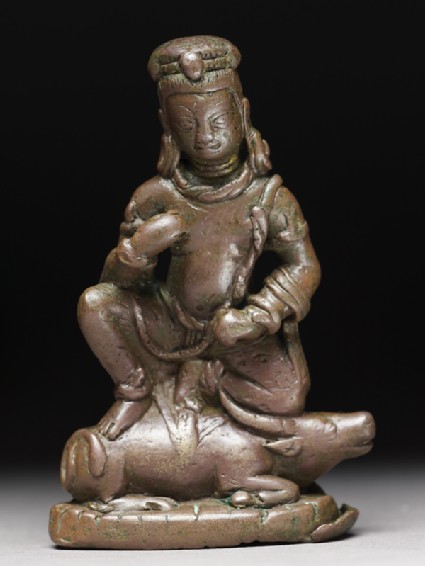 Figure of Yama, god of death on his buffalofront