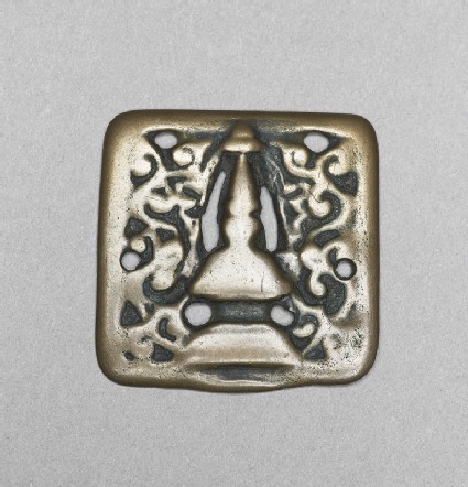 Talismanic plaque, or tokcha, with stupa or chortenfront