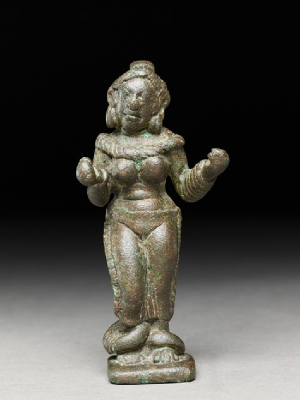 Female figure with heavy ankletsfront