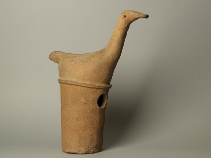 Haniwa figure of a long-necked birdside