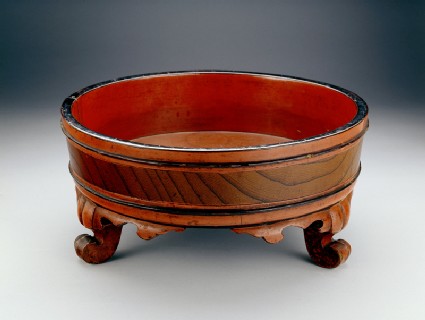 Basin used for a Buddhist hand-washing ceremonyoblique