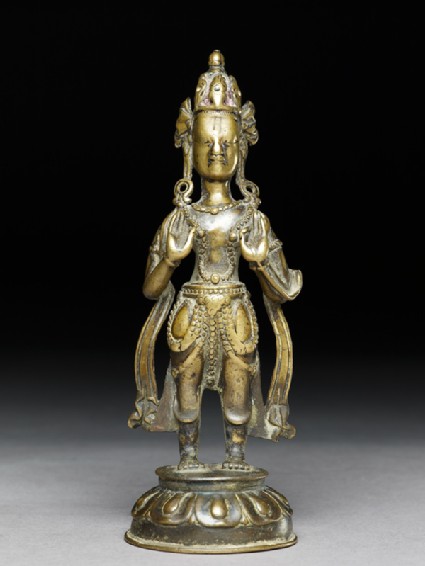 Standing figure of a bodhisattvafront