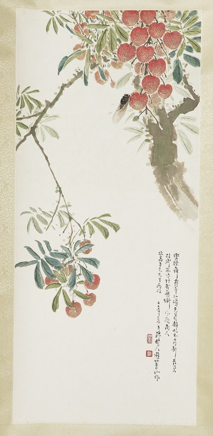 Lychees and cicadafront, painting only