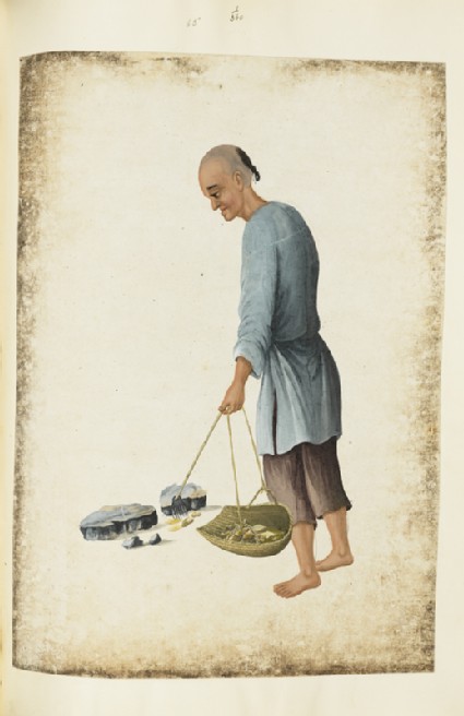A man carrying a basketfront