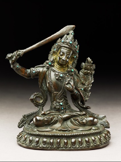Figure of Manjushri wielding a swordfront