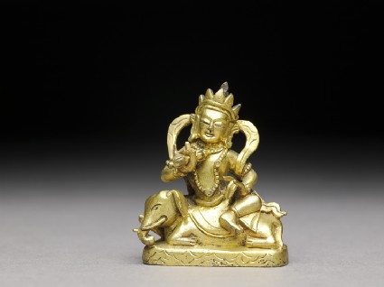 Figure of a bodhisattva seated on an elephantfront