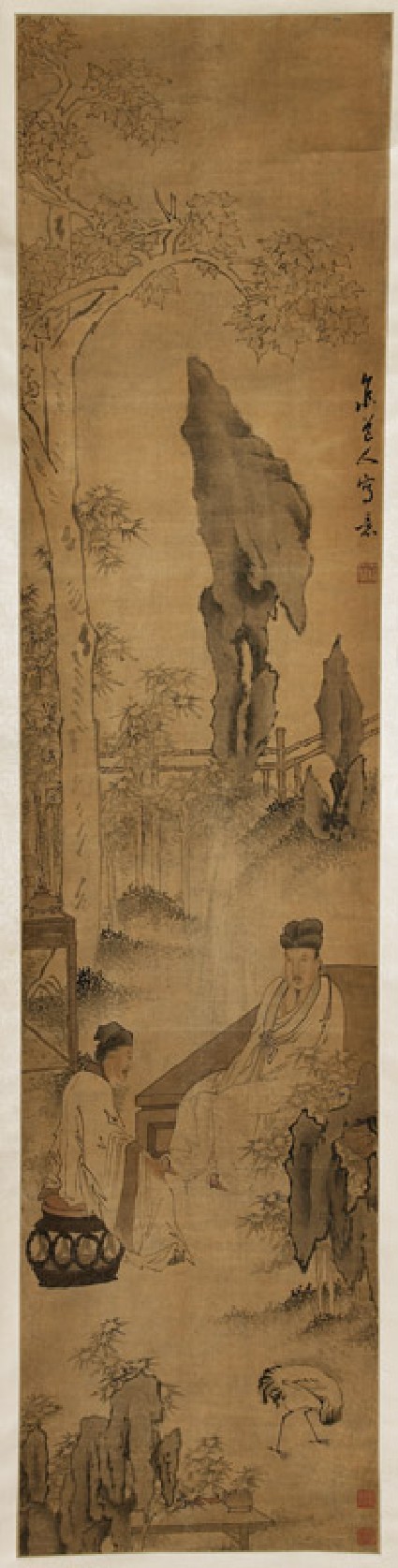 Figures in a landscapefront, painting only